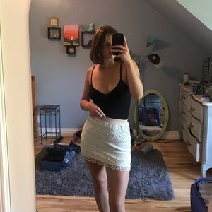 White lace skirt, very loved.